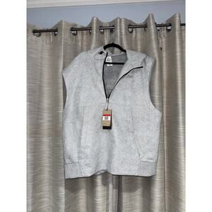 Nike Tech Vest Women’s Sleeveless Quarter Zip Hoodie Tech Pack Gray large - NEW